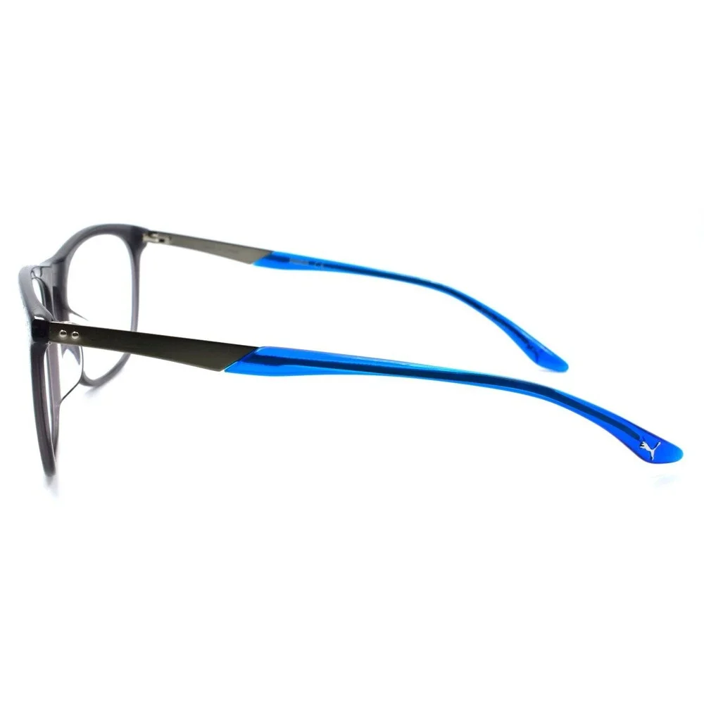 PUMA PU0095OA 004 Unisex Eyeglasses Frames 55-17-145 Gray / Ruthenium